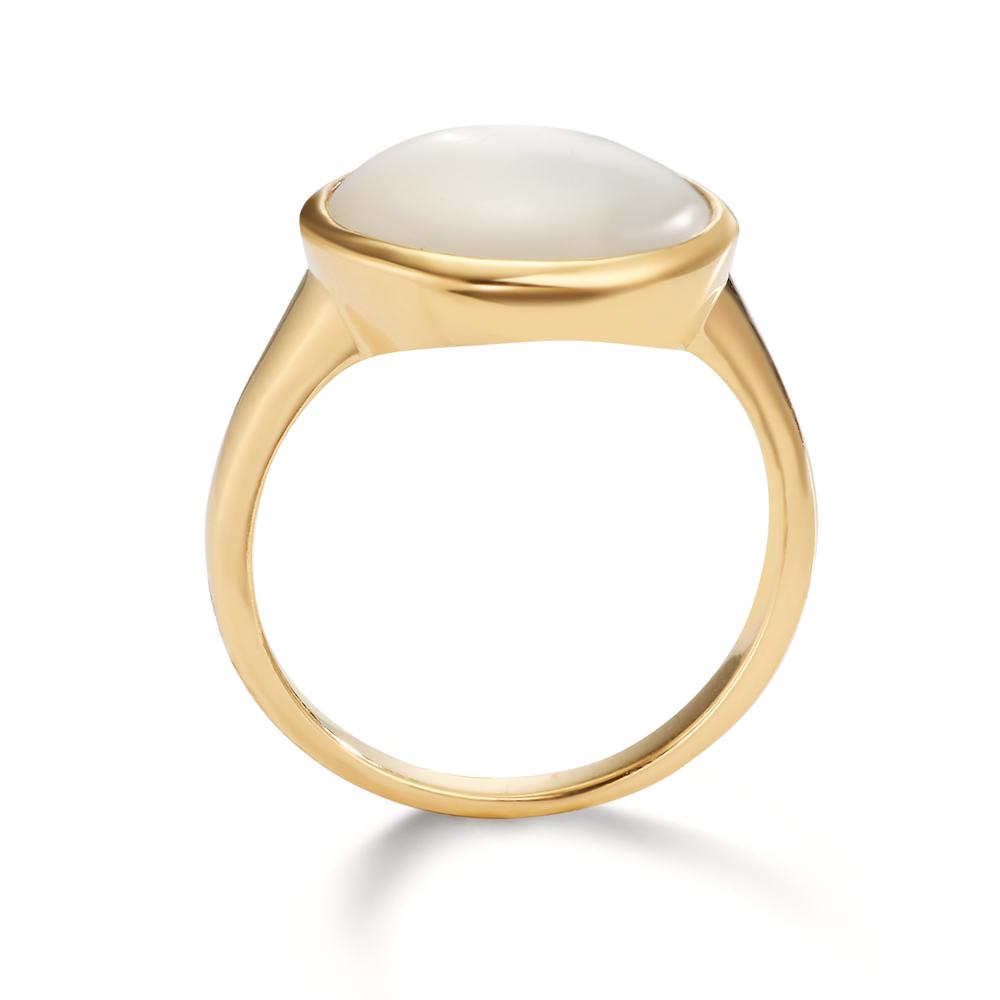 Bague Argent jaune Plaqué or nacre