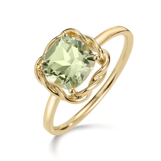 Anello Oro giallo 585/14 kt Ametista verde