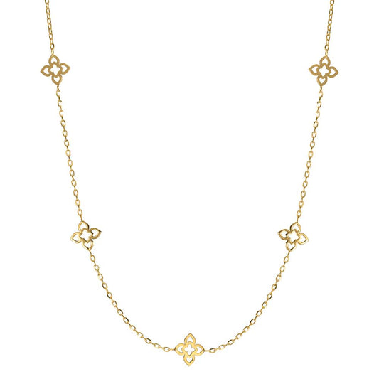 Collier Or jaune 14K Fleur 45 cm