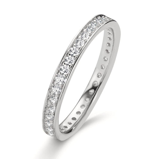 Bague d'éternité Or blanc 14K Zircone