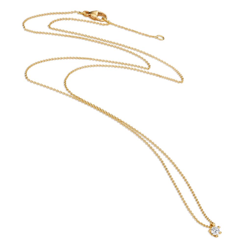 Collana Oro giallo 750/18 carati Diamante 0.06 ct, w-si 40-42 cm