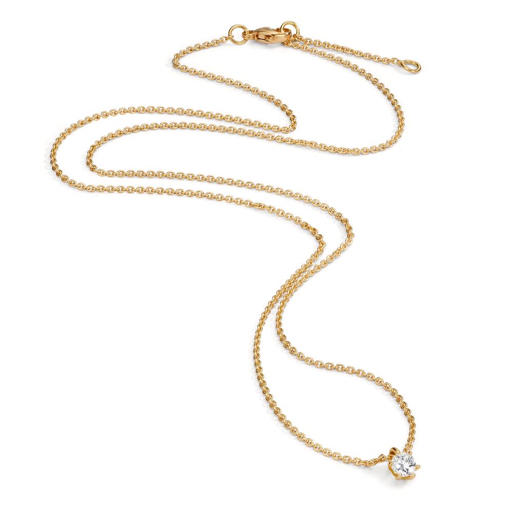 Collier Or jaune 18K Diamant 0.15 ct, w-si 40-42 cm