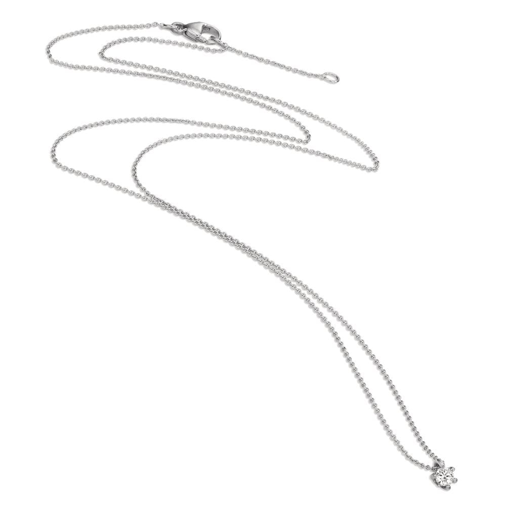 Collana Oro bianco 750/18 carati Diamante 0.06 ct, w-si 40-42 cm