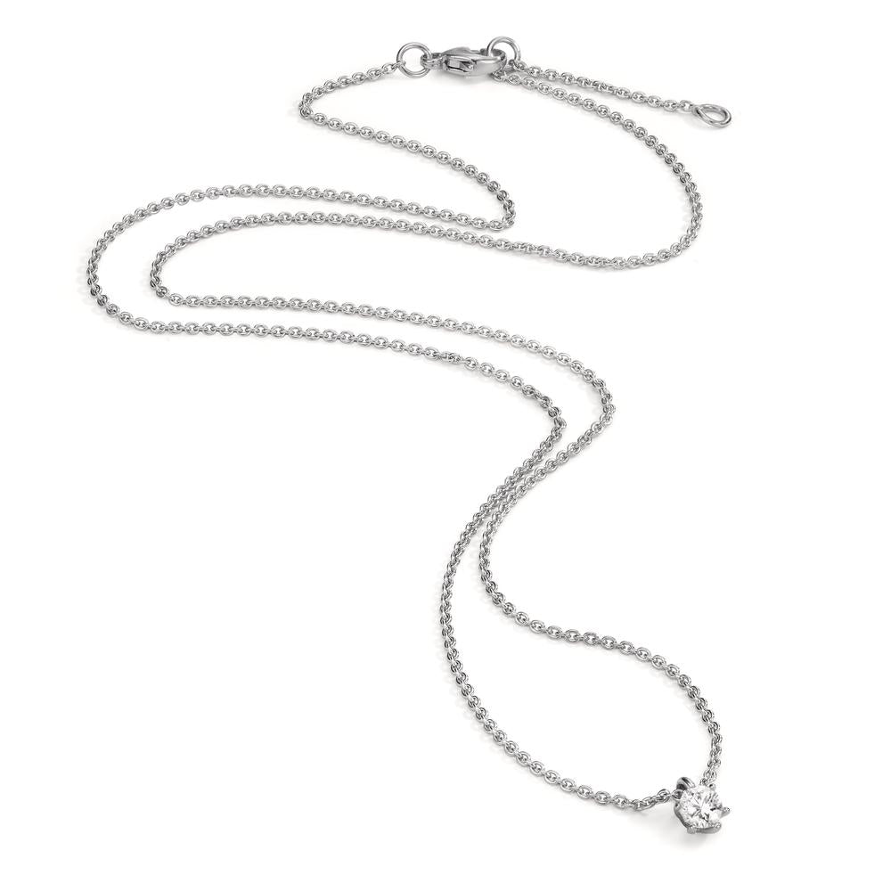 Collana Oro bianco 750/18 carati Diamante 0.15 ct, w-si 40-42 cm