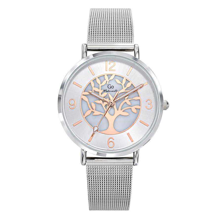 Montre Acier inoxydable, Métal rosé PVD Arbre de la vie Ø36 mm