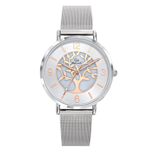 Montre Acier inoxydable, Métal rosé PVD Arbre de la vie Ø36 mm