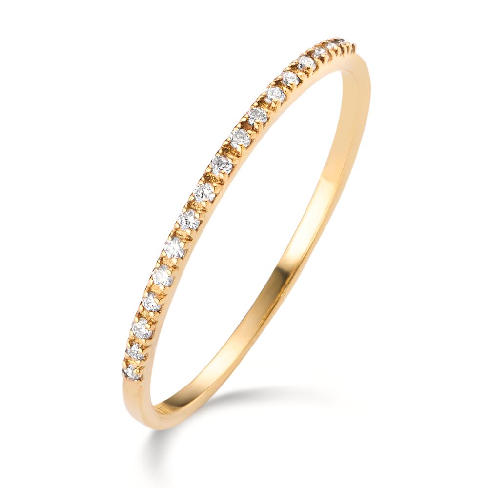 Bague d'éternité Or jaune 14K Diamant 0.059 ct, 17 Pierres, w-si