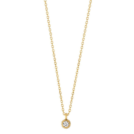 Collana Oro giallo 585/14 kt Diamante 0.057 ct, w-si 39-42 cm