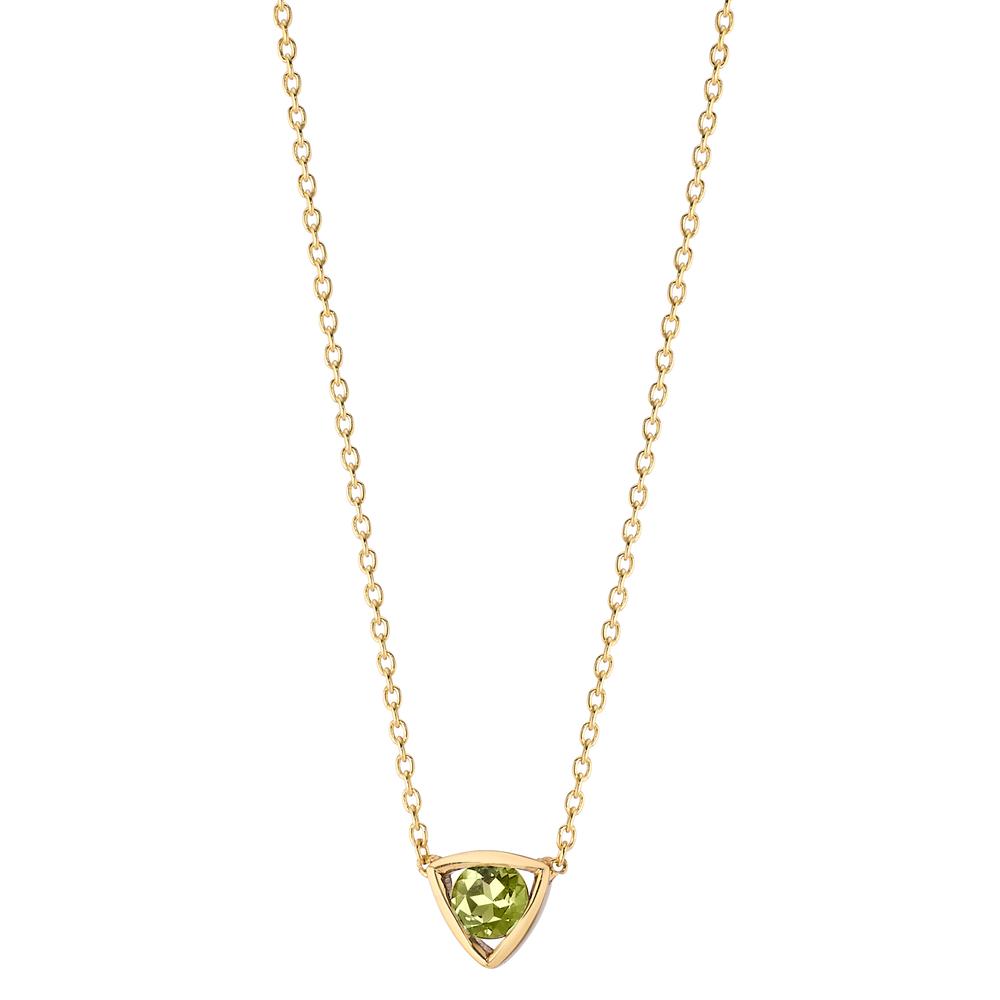 Collier Or jaune 14K Péridot 0.12 ct 39-42 cm