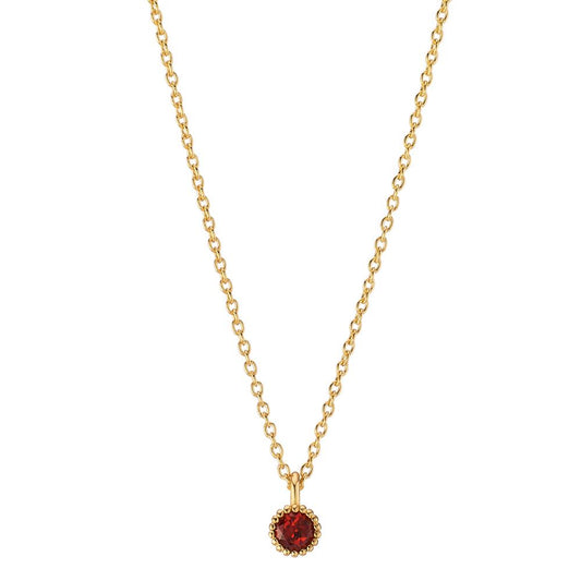 Collana Oro giallo 585/14 kt Granato 0.08 ct 39-42 cm