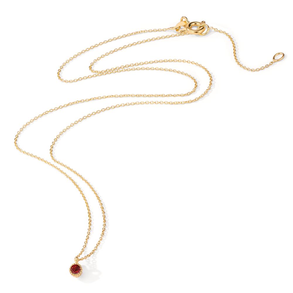 Collier Or jaune 14K Grenat 0.08 ct 39-42 cm