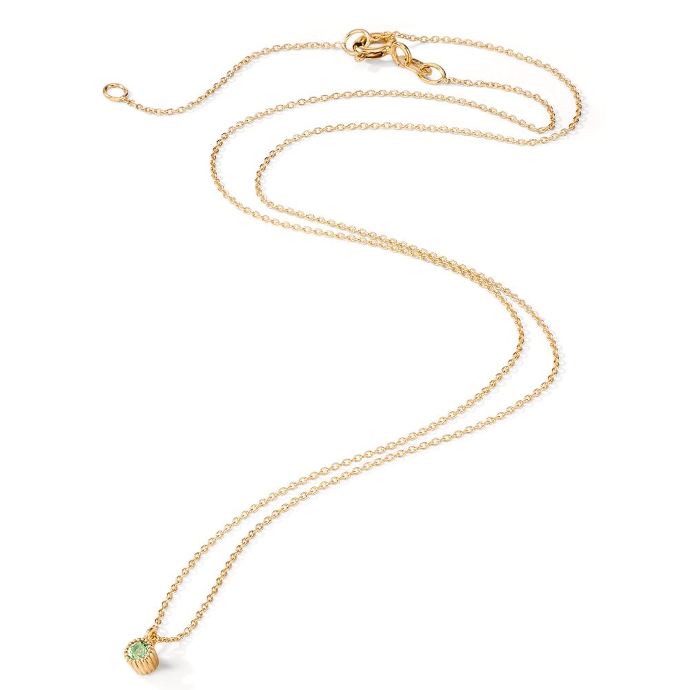 Collier Or jaune 14K Péridot 0.07 ct 39-42 cm