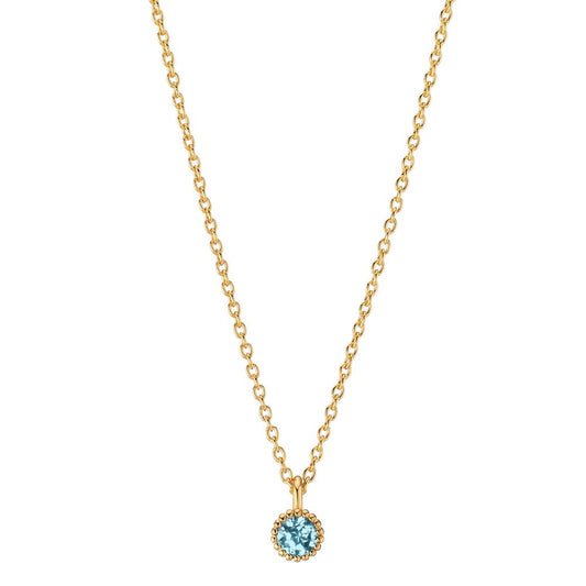 Collana Oro giallo 585/14 kt Topazio 0.08 ct 39-42 cm