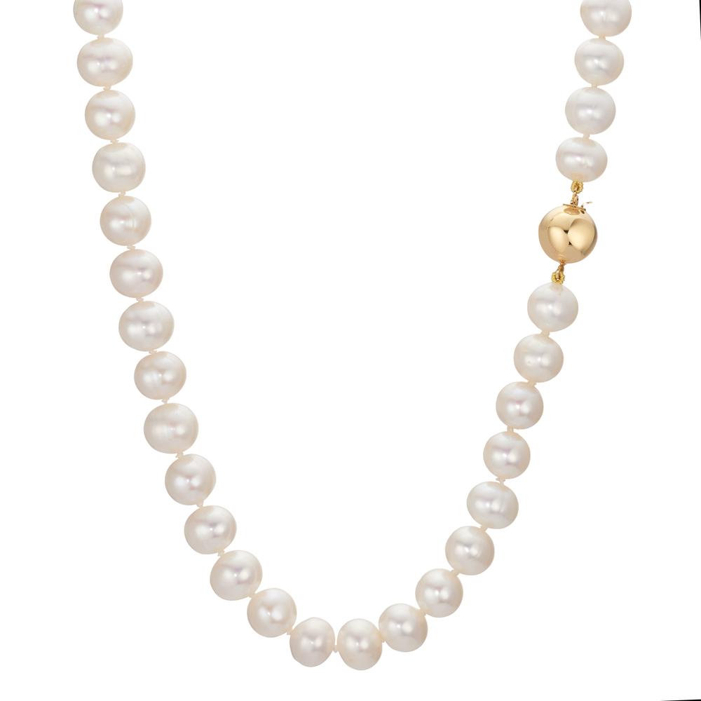 Collier Or jaune 18K perle d'eau douce 45 cm