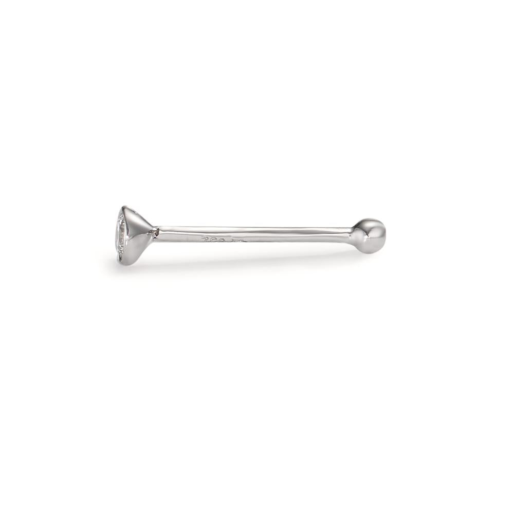 Clous de nez Or blanc 18K Diamant 0.035 ct, w-si Ø2.5 mm