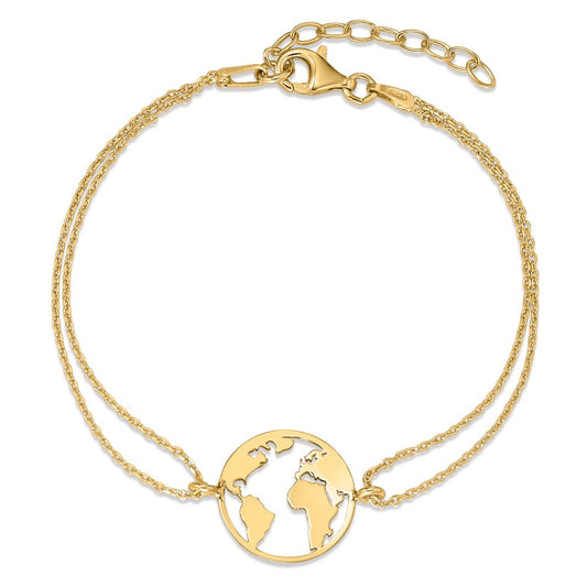 Bracciale Argento giallo dorato Globo 16-19 cm