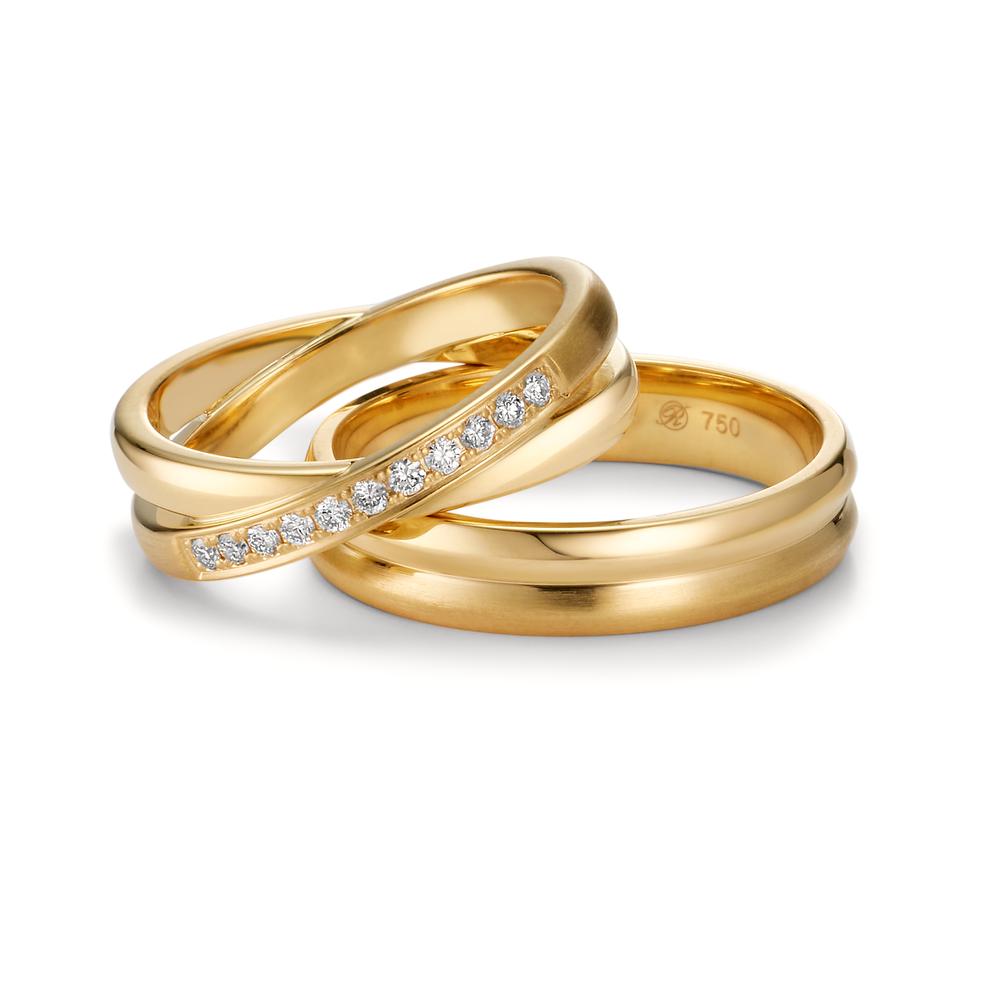 Partnerring 750/18 K Gelbgold