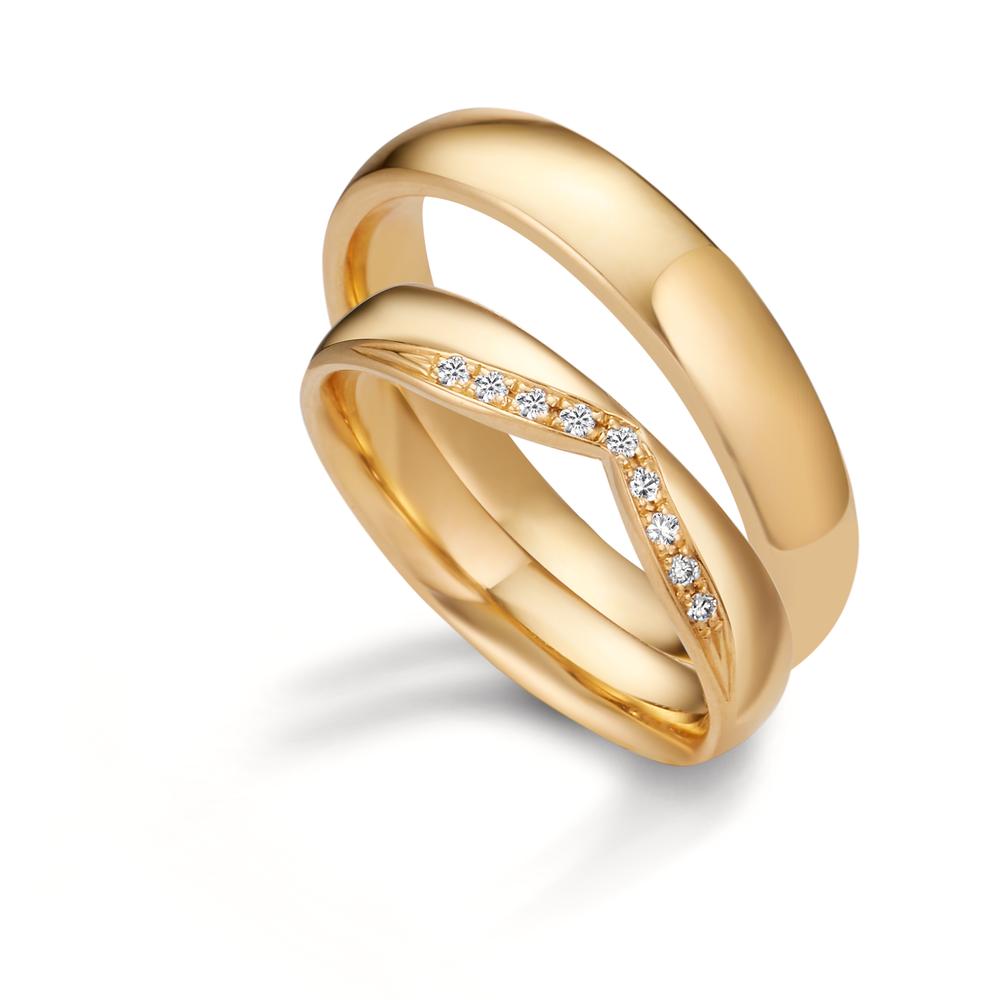 Partnerring 750/18 K Gelbgold