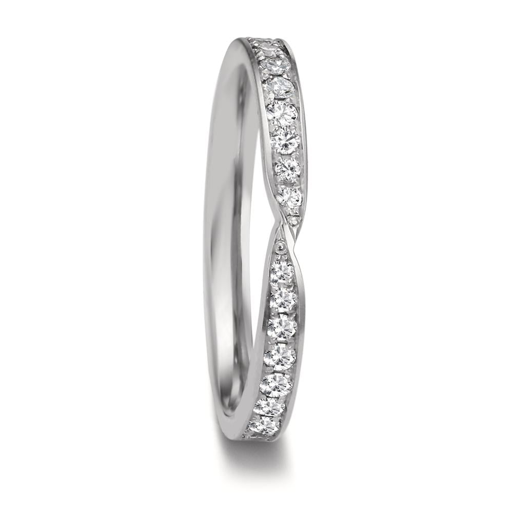 Alliance Or blanc 18K Diamant 0.226 ct, 18 Pierres, tw-vsi