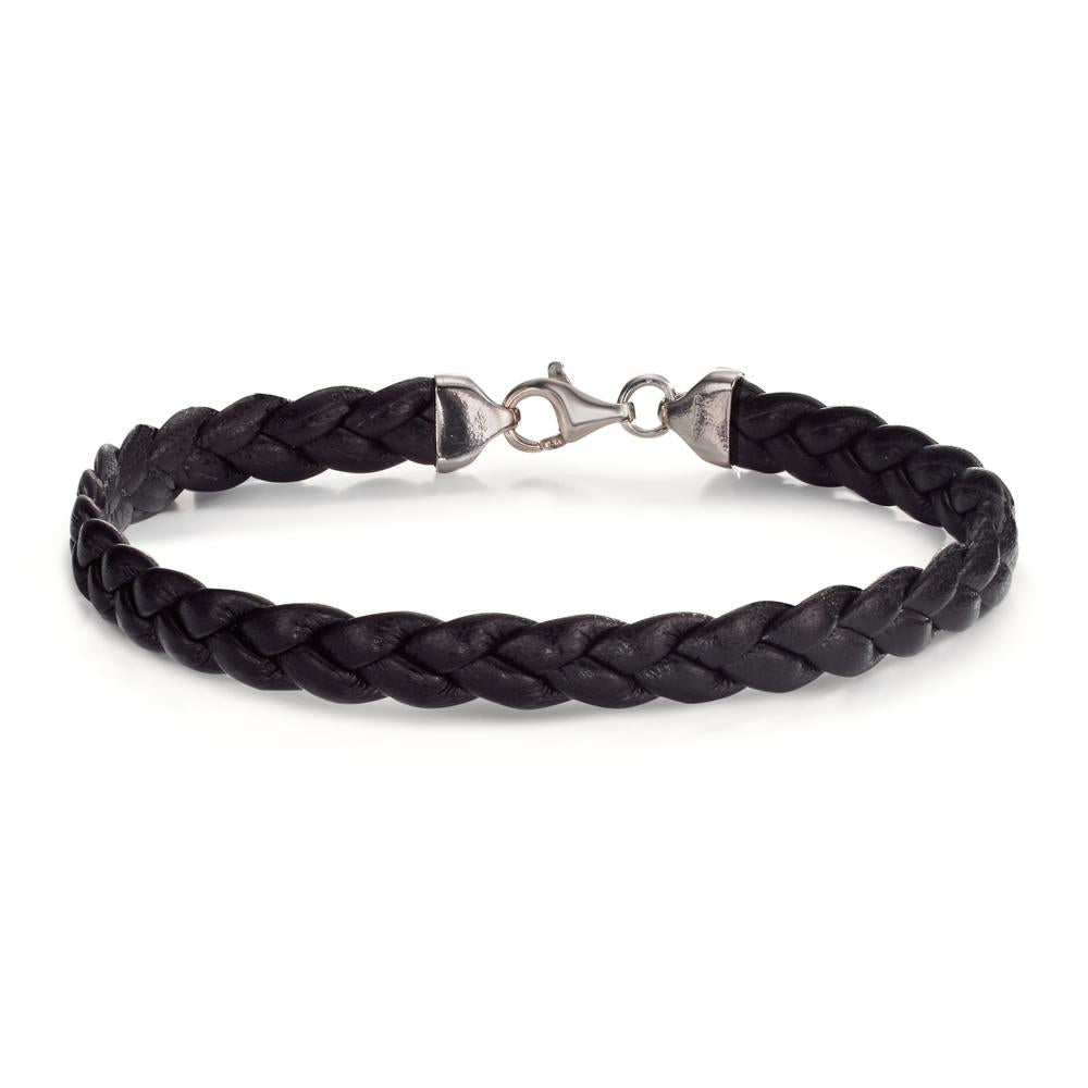 Bracciale Argento, Pelle rodiato 21 cm