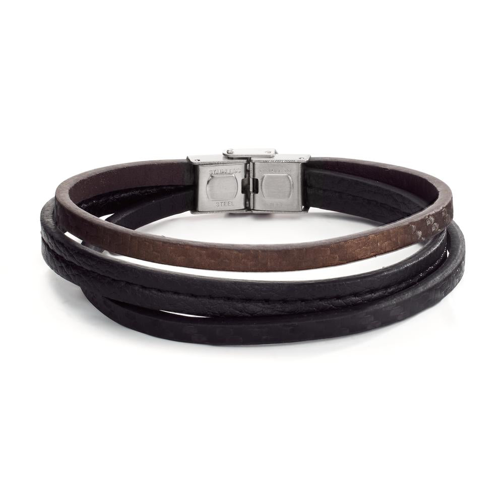 Bracelet Acier inoxydable, Cuir 22 cm