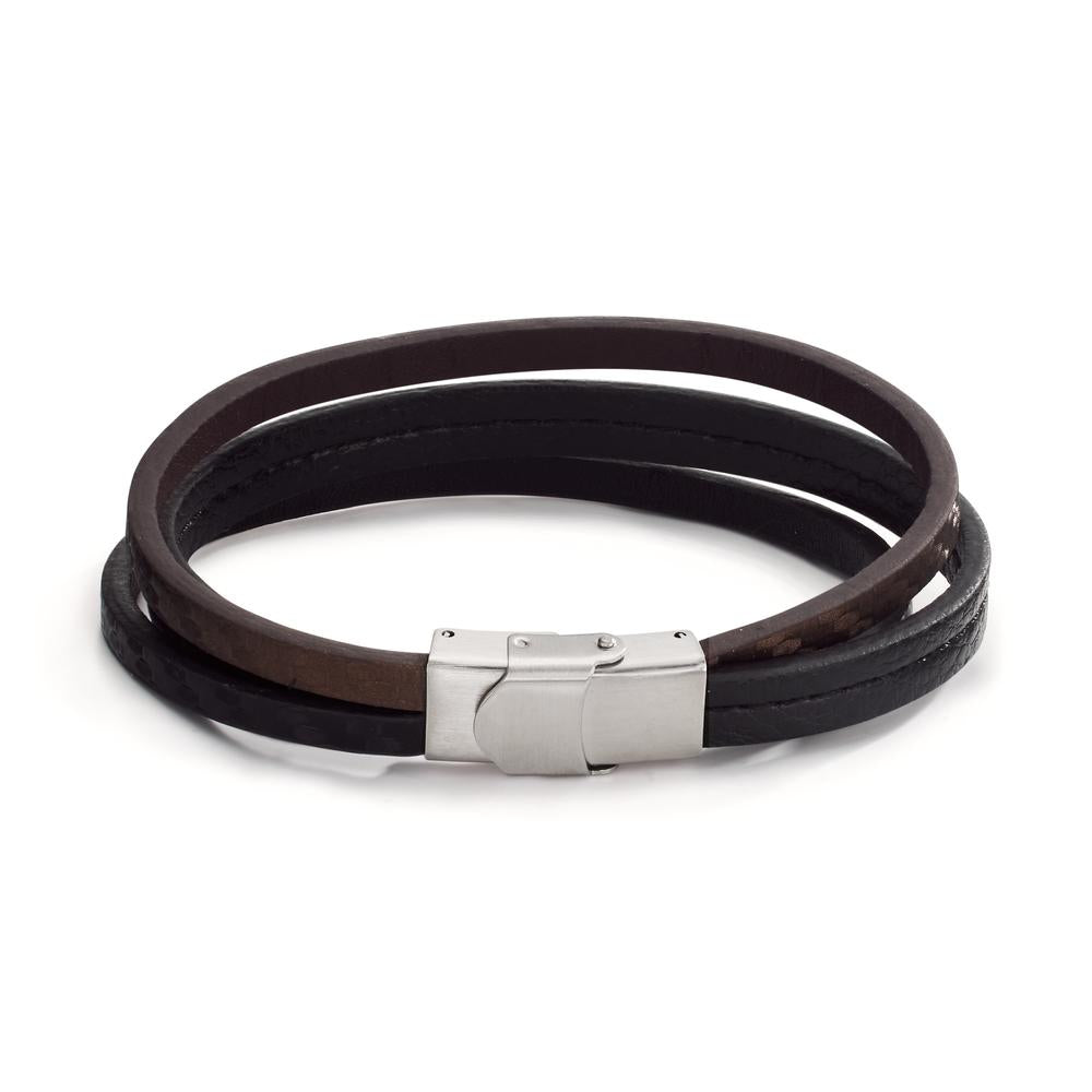 Bracciale Acciaio inossidabile, Pelle 22 cm