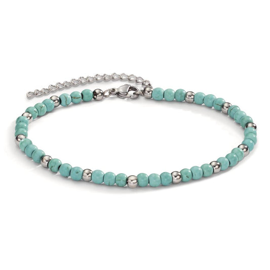 Bracelet Acier inoxydable Turquoise 20-25 cm Ø4 mm