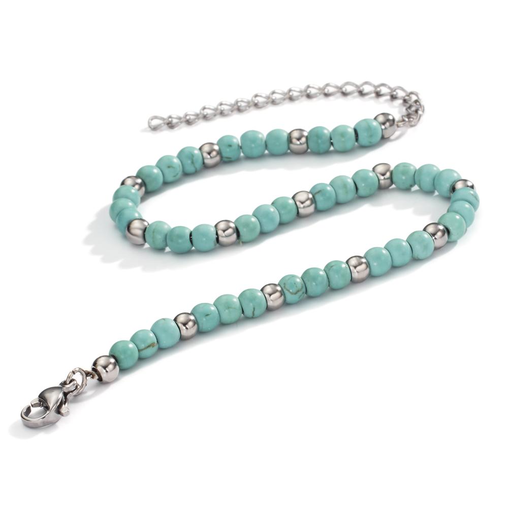 Bracelet Acier inoxydable Turquoise 20-25 cm Ø4 mm