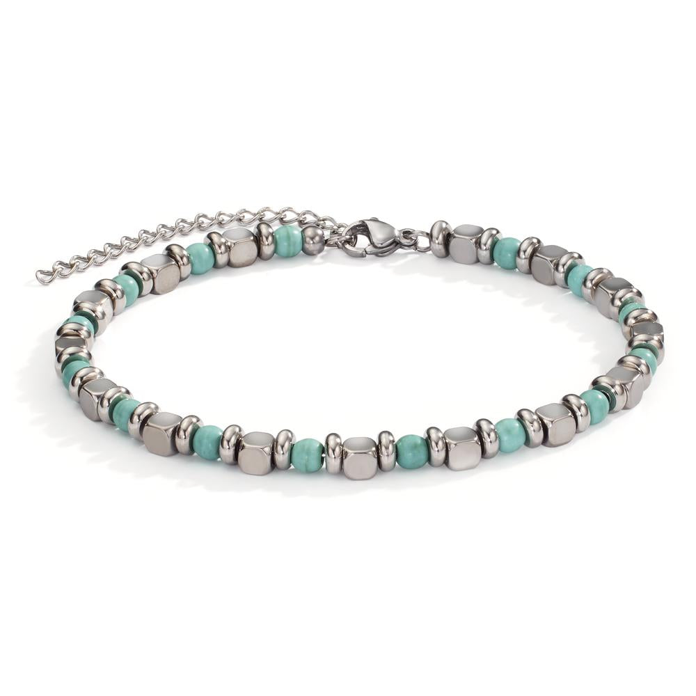 Bracelet Acier inoxydable Turquoise 20-25 cm Ø5 mm