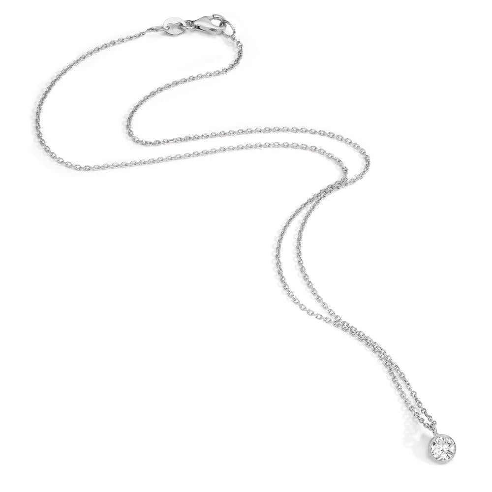 Collier Argent Zircone 5.5 mm 38 cm