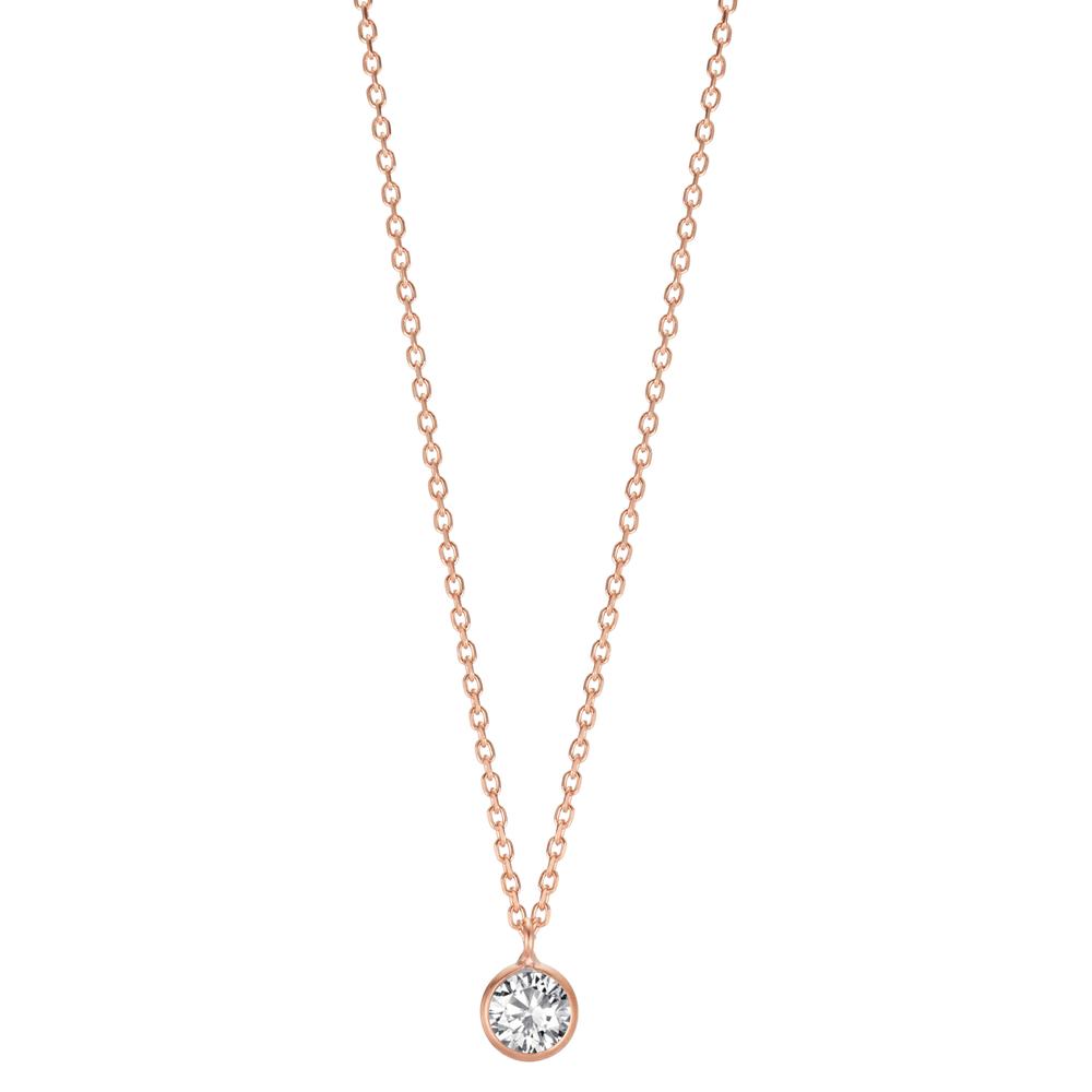 Collier Silber Zirkonia 5.5 mm rosé vergoldet