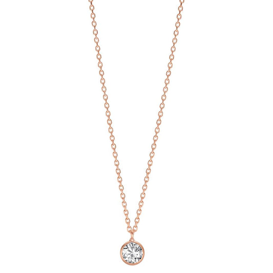 Collier Silber Zirkonia 5.5 mm rosé vergoldet