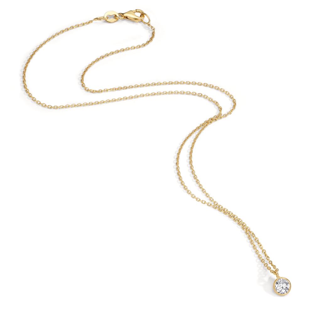 Collana Argento Zirconia 5.5 mm giallo dorato 38 cm