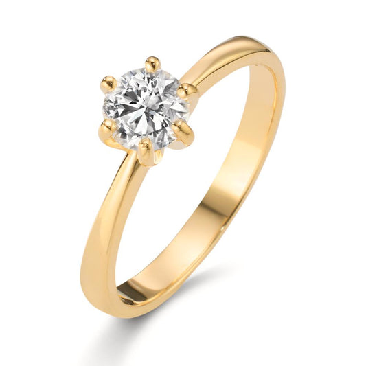 Bague solitaire Or jaune 18K Cultivé en laboratoire de diamant 0.40 ct, w-si