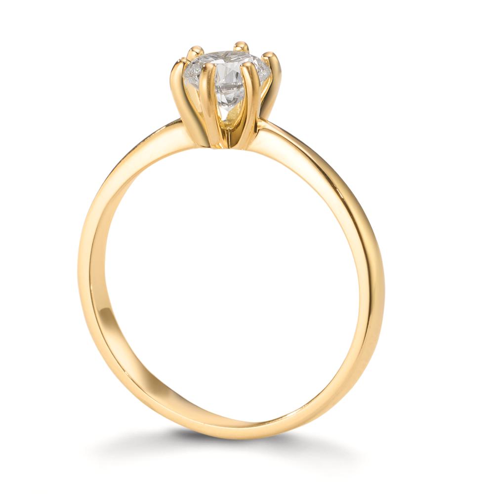 Bague solitaire Or jaune 18K Cultivé en laboratoire de diamant 0.40 ct, w-si