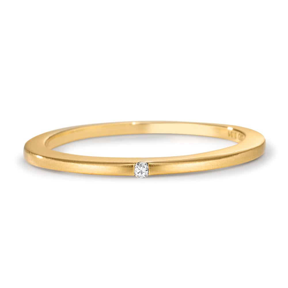 Bague à superposer Or jaune 18K Cultivé en laboratoire de diamant 0.01 ct