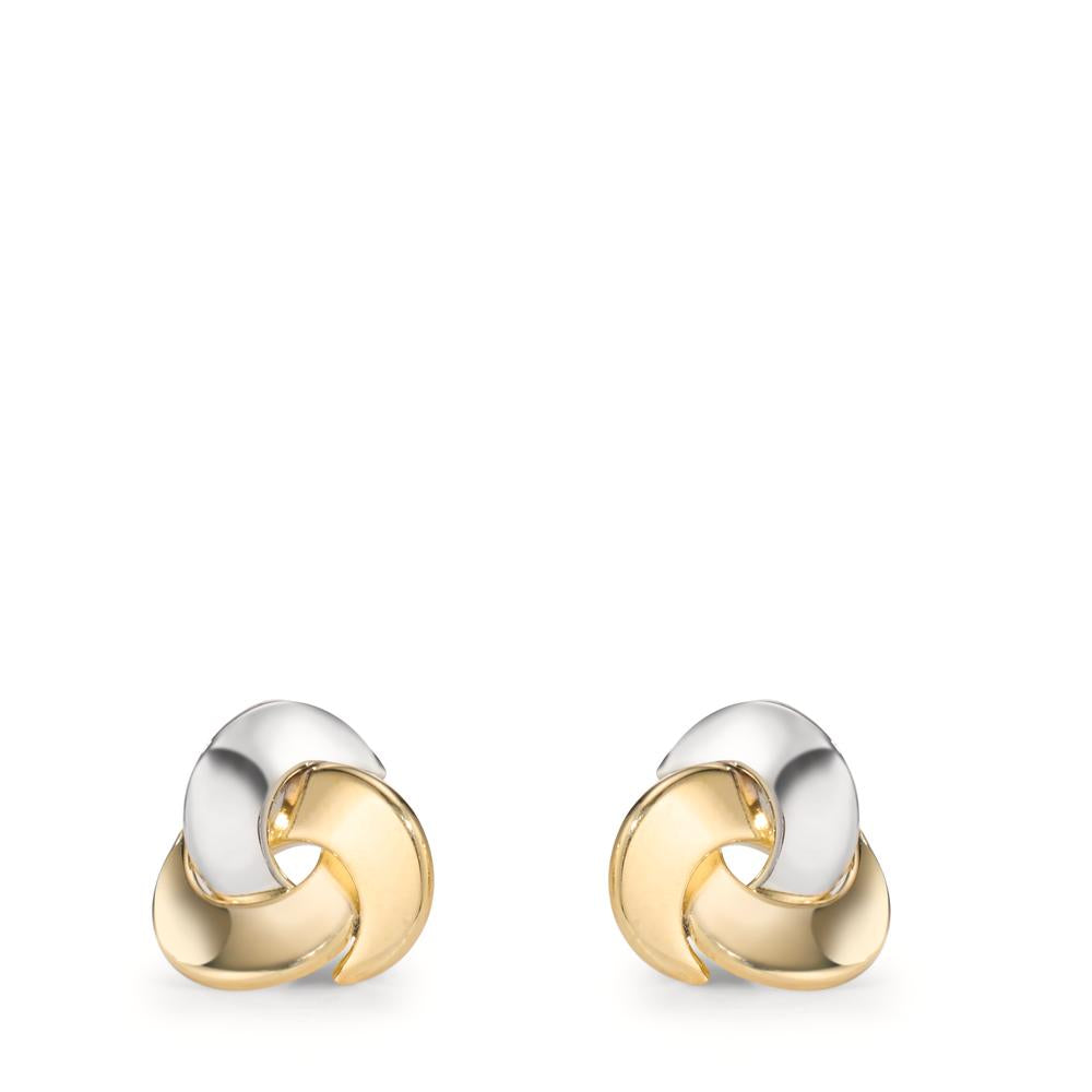 Clous d'oreilles Or jaune 9K, Or blanc 9K Ø9.5 mm