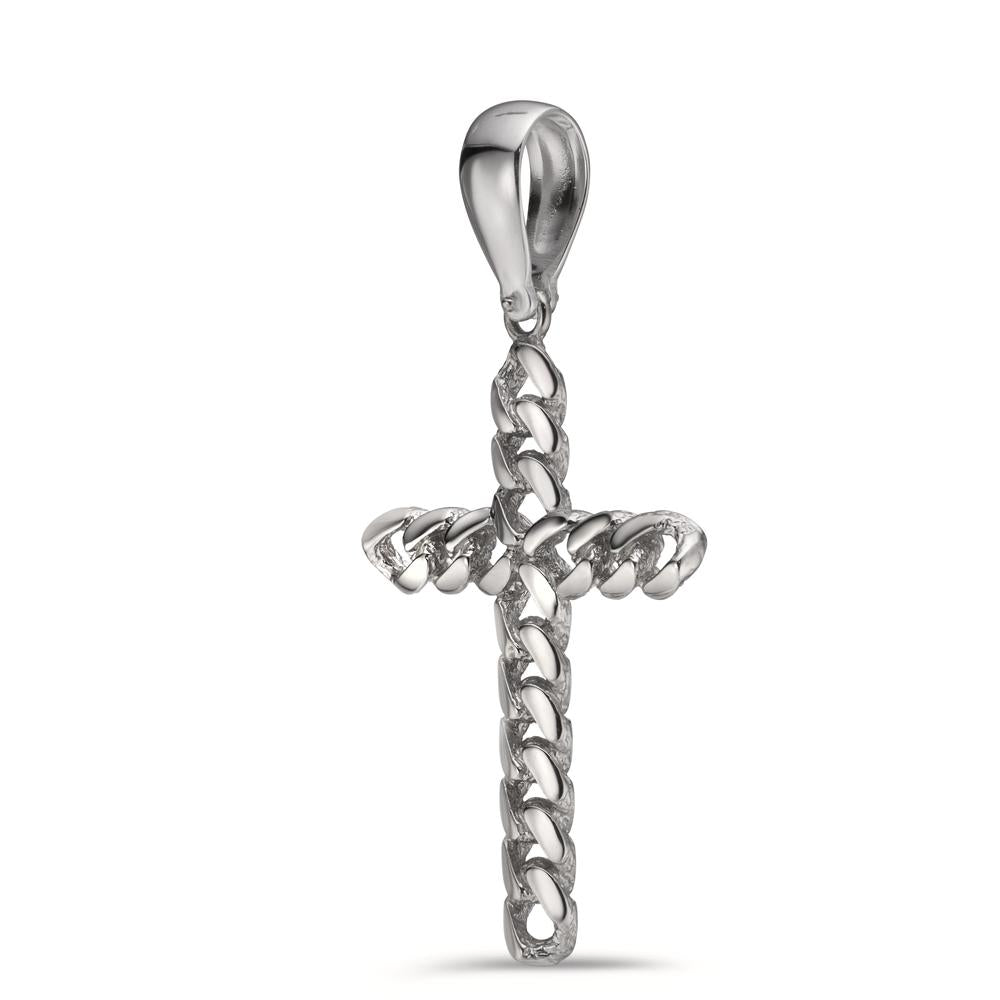 Pendentif Argent Rhodié Croix