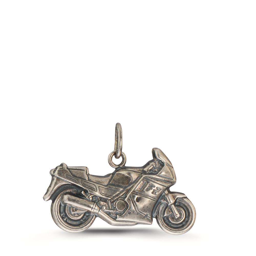 Pendentif Argent Patinée Moto