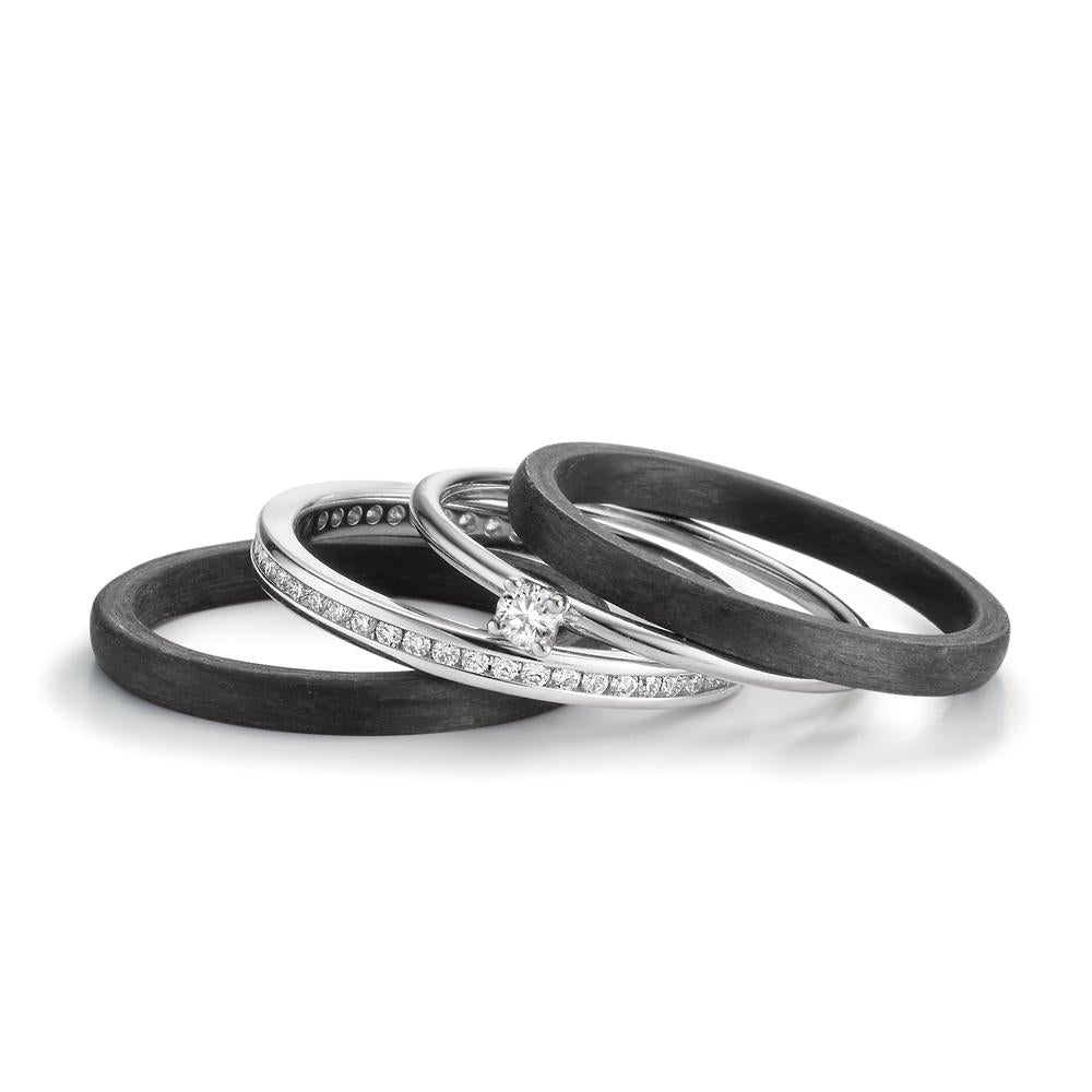 Ringset 4-teilig mit Diamant