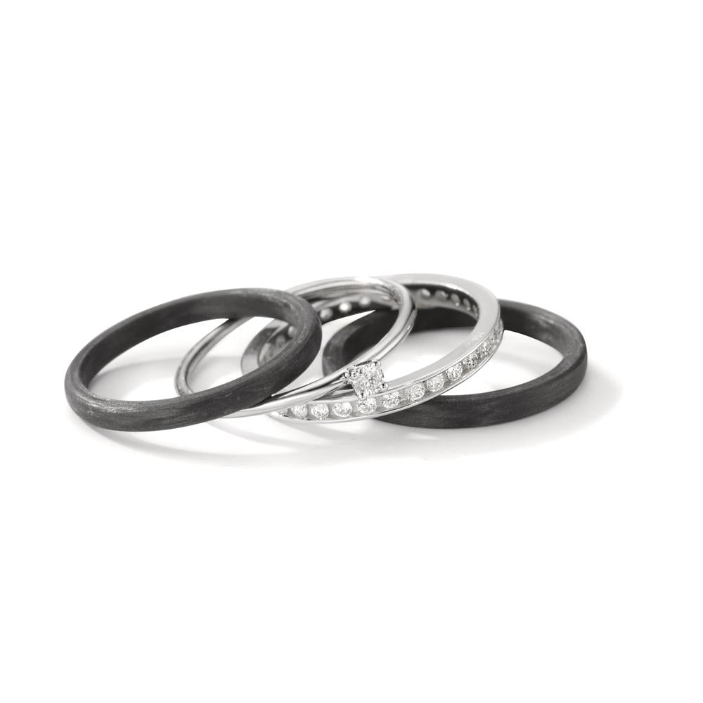 Ringset 4-teilig mit Zirkonia