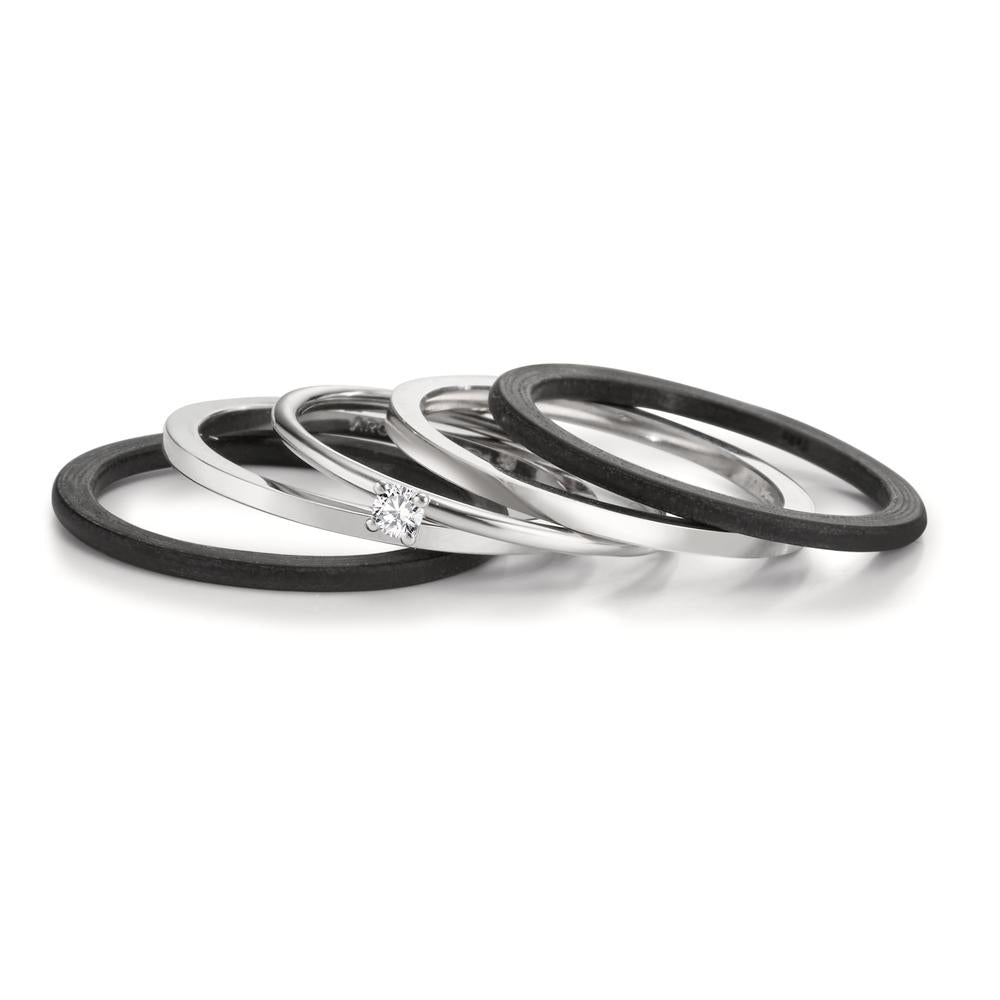 Ringset 5-teilig mit Diamant