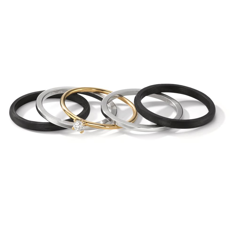 Ringset 5-teilig mit Diamant