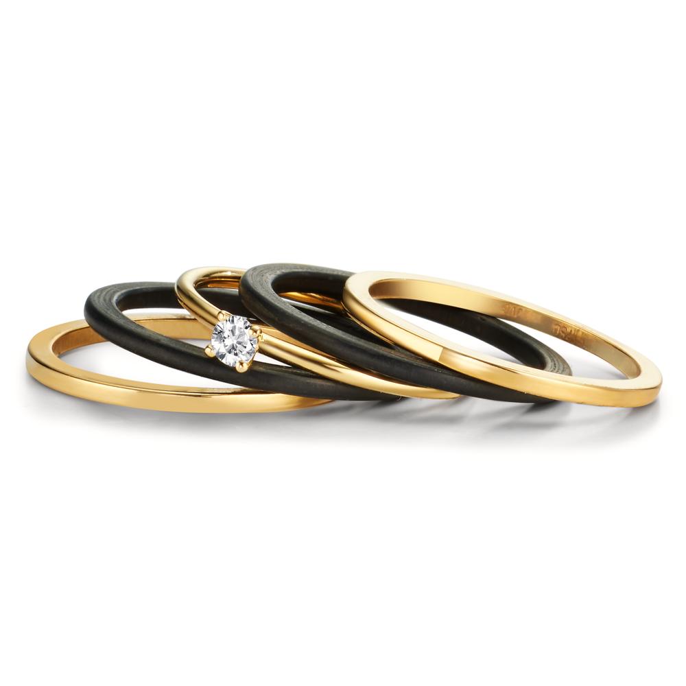 Ringset 5-teilig mit Diamant