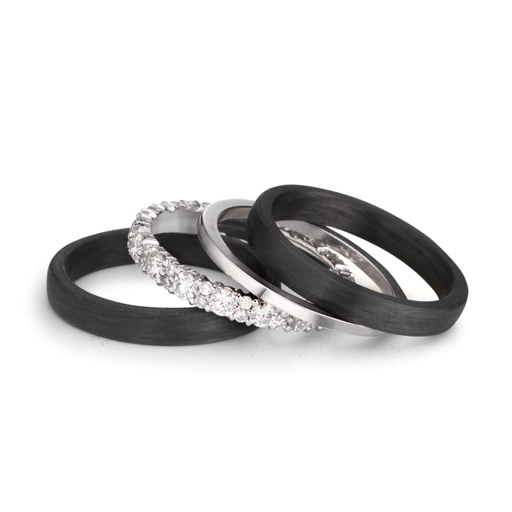 Ringset 4-teilig mit Diamant