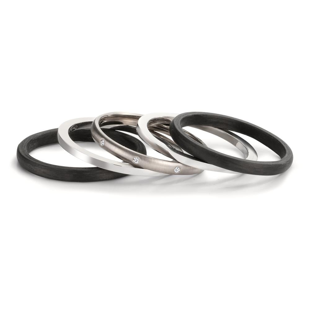 Ringset 5-teilig mit Diamant