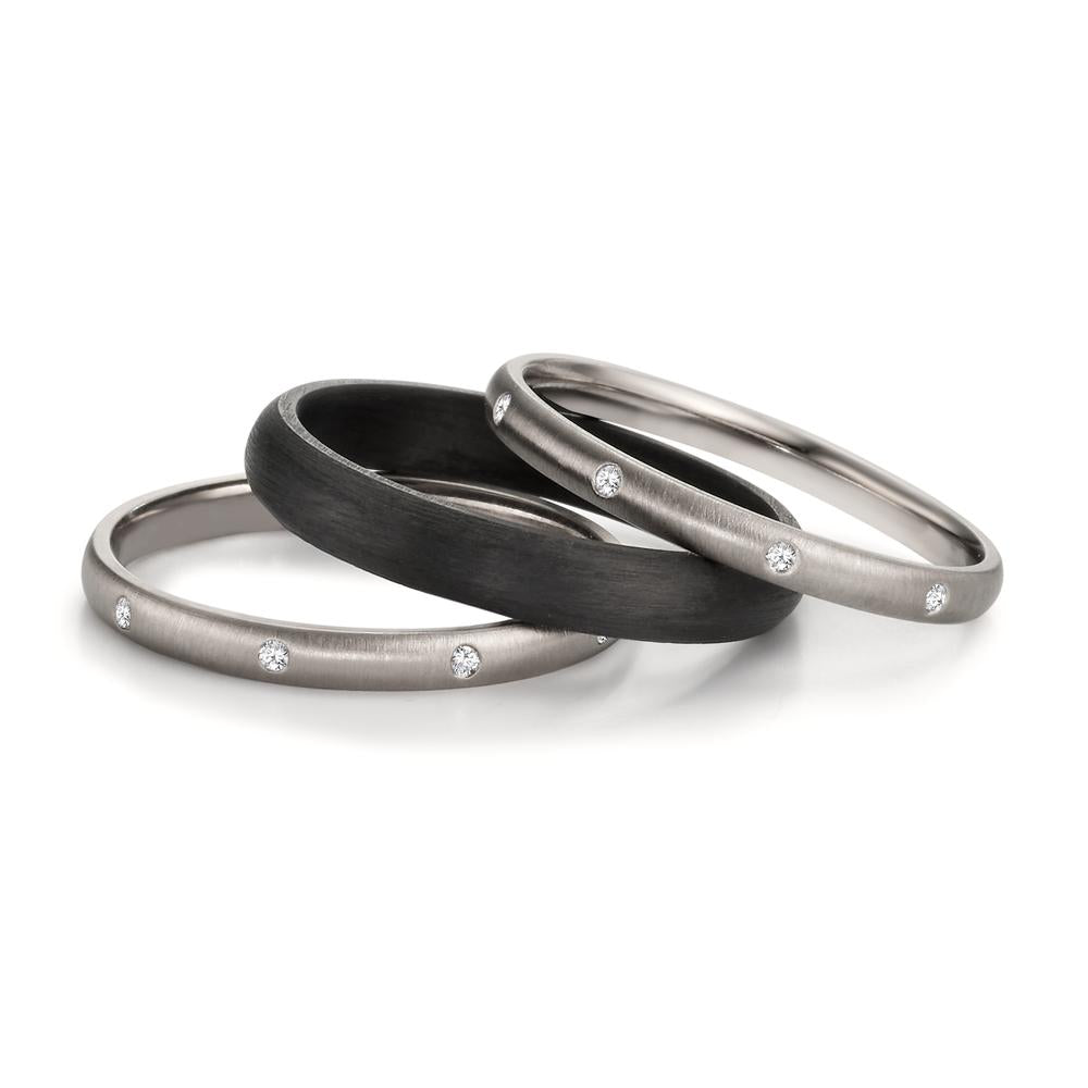 Ringset 3-teilig mit Diamant