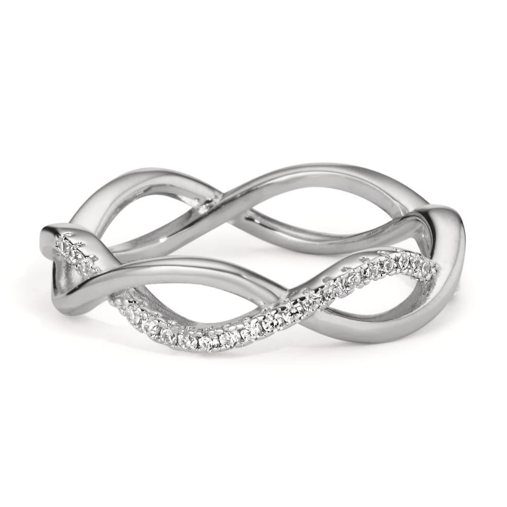 Fingerring Silber Zirkonia rhodiniert Infinity