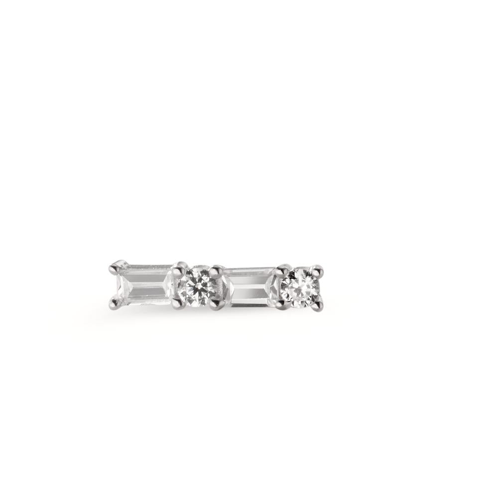 Piercing Argent Zircone 4 Pierres Rhodié