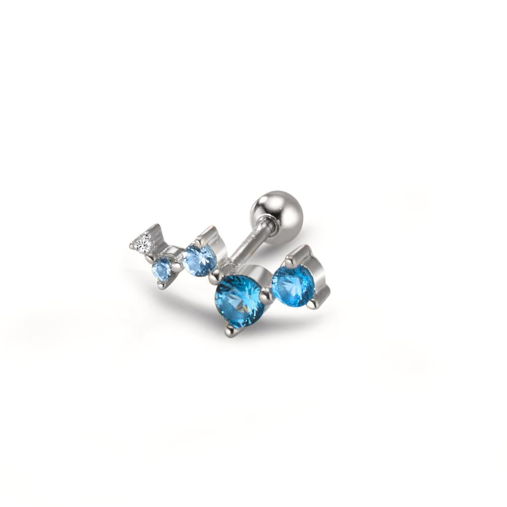 Piercing Argento Zirconia 5 pietra rodiato